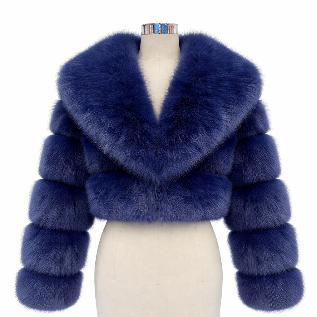 Zara - Cropped Faux Fur Jacket