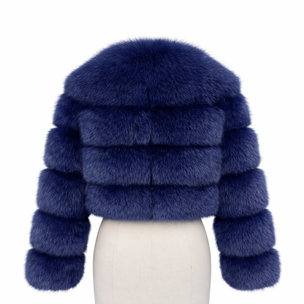 Zara - Cropped Faux Fur Jacket
